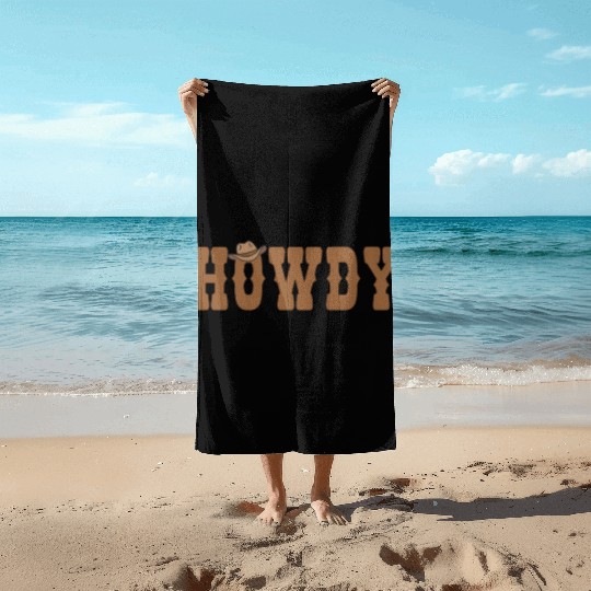 Howdy Rodeo Western Country Southern Beach Towels