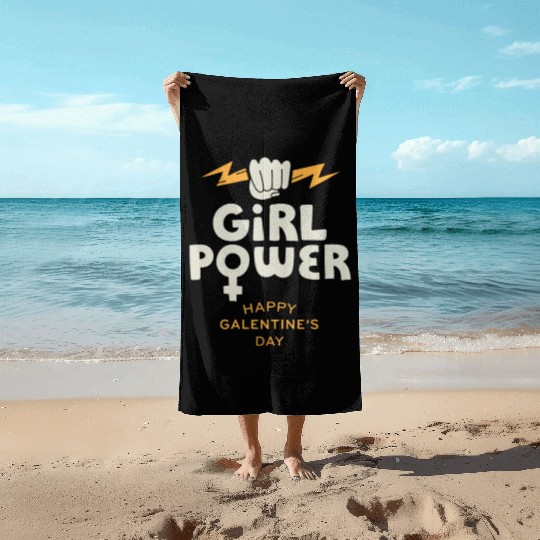 Be My Galentine. Galentine's Day Beach Towels
