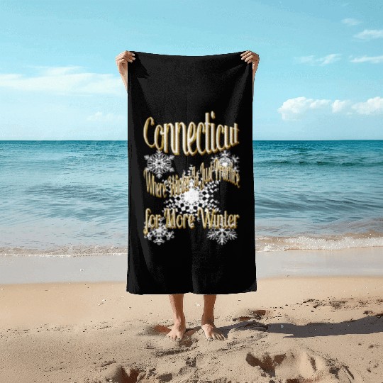 Connecticut winter Beach Towels