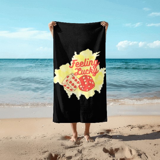 Feeling lucky Beach Towels