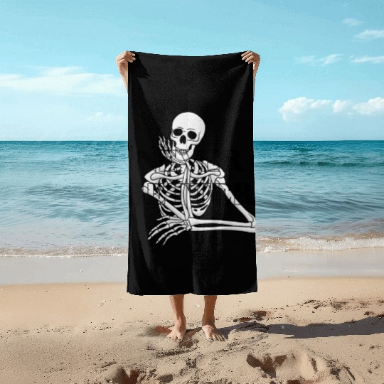 Never Better Skeleton sticker & Beach Towels