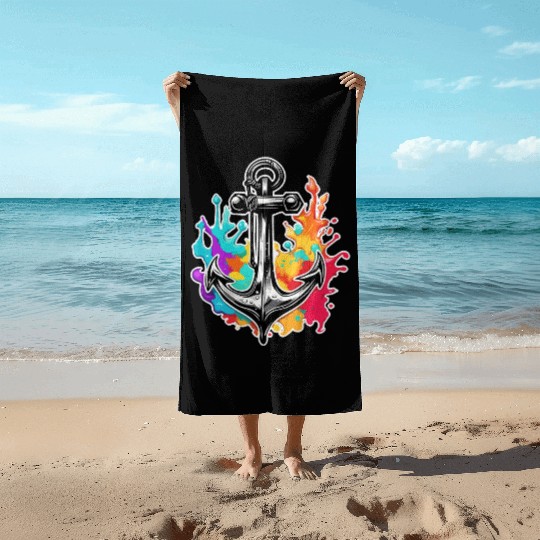 Anchor / Water / Sea / Ocean / Ahoi / Ship / Boat Beach Towels