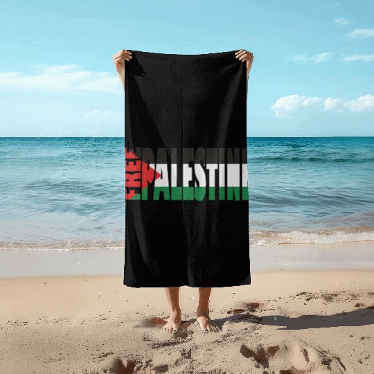 free palestine Beach Towels