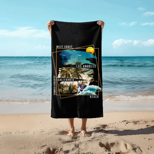 West Coast Los Angeles California Beach Beach Towels