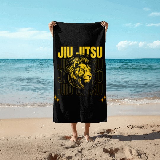 Men's Jiu Jitsu BJJ Student MMA Fan Beach Towels
