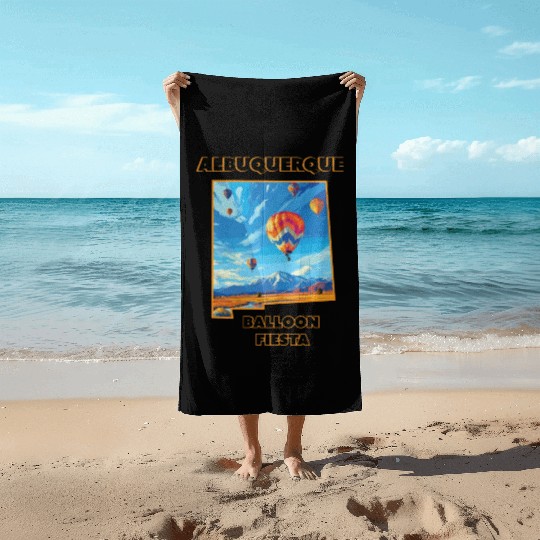 New Mexico Balloon Festival Beach Towels