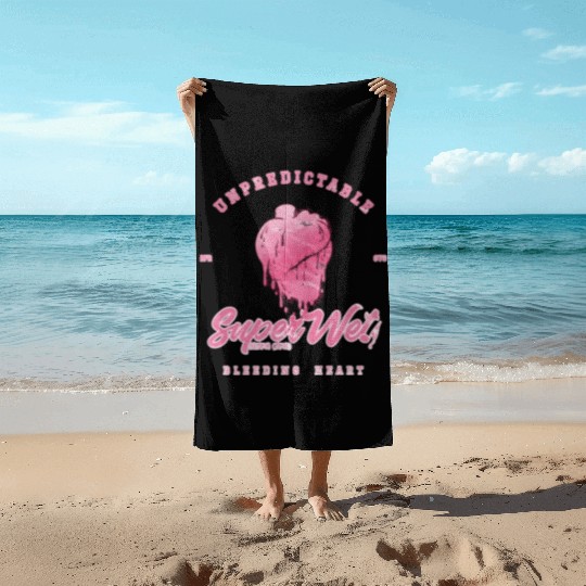 Unpredictable bleeding heart (pale style) Beach Towels