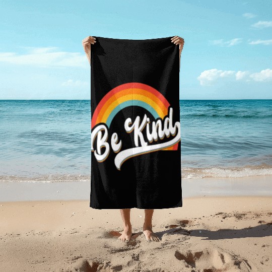 Be Kind Rainbow Anti Bullying Wear Orange Unity Beach Towels