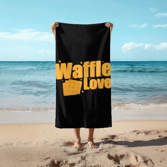 Waffle Love Snack Pastry Baker Beach Towels