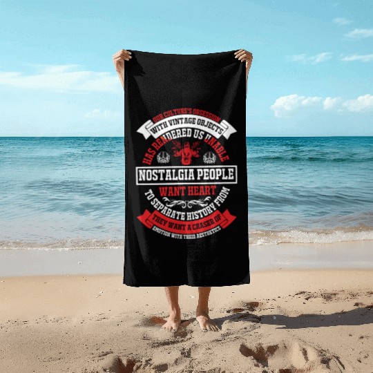 Nostalgia People Wants Hearts Beach Towels