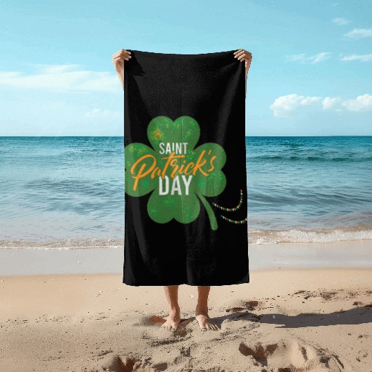 Irish Shamrock Beach Towels