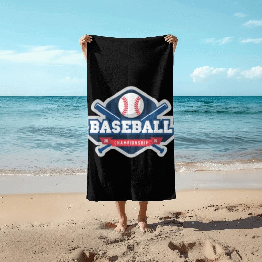 Baseball championship Beach Towels