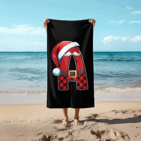 A Christmas Alphabet Letters Sublimation Beach Towels