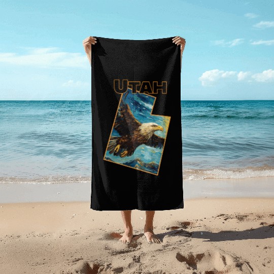 Utah Wildlife - eagle Beach Towels