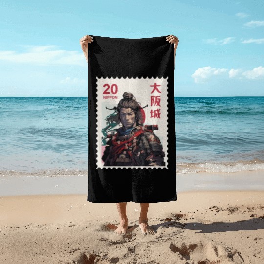 Brave Samurai Beach Towels