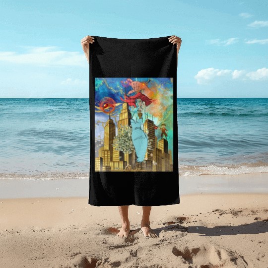 Golden Temptations Money Tree Beach Towels