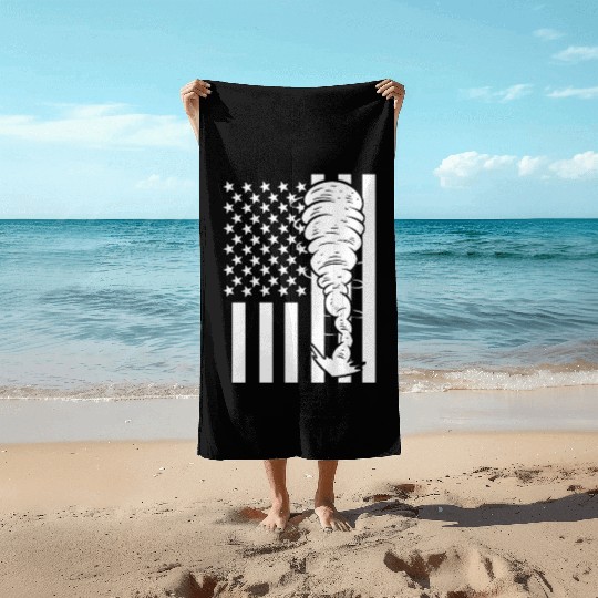 Tornado Fan Chaser TV Reporter Gift Beach Towels