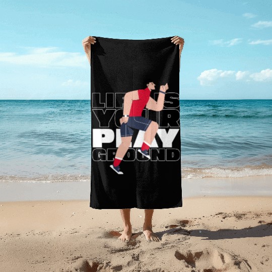 Life is Your Playground Parkour Beach Towels