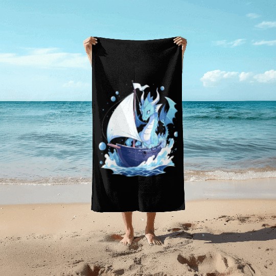 Ice Sailing Dragon Ice Sailor Ice Boating Yachting Beach Towels