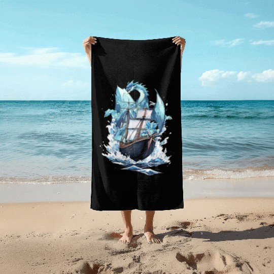Ice Sailing Dragon Ice Sailor Ice Boating Yachting Beach Towels