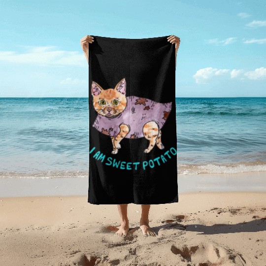I am Sweet Potato Beach Towels