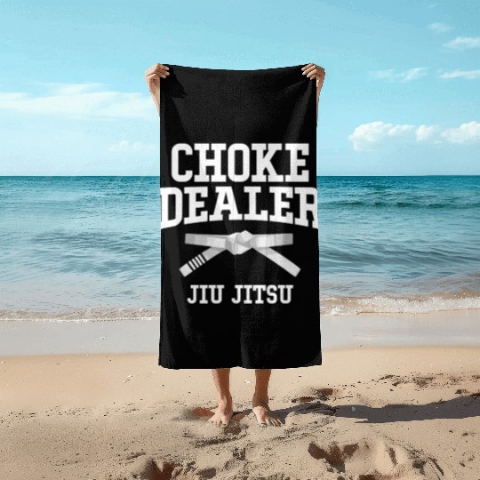 Choke Dealer Jiujitsu Karate Boxing Muay Thai Beach Towels