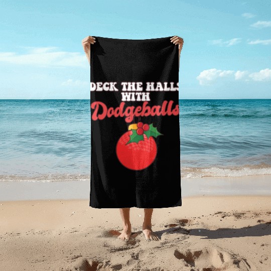 Dodgeball Player Coach Christmas Balls Deck The Beach Towels