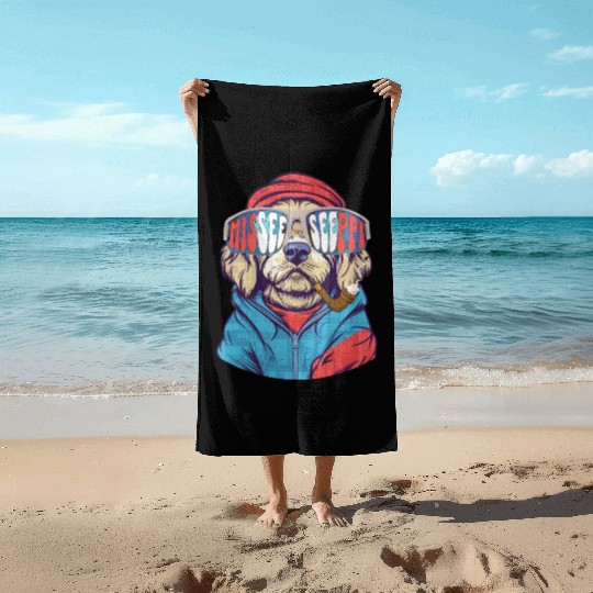 MISEESEEPPI, dog, USA, Mississippi Beach Towels