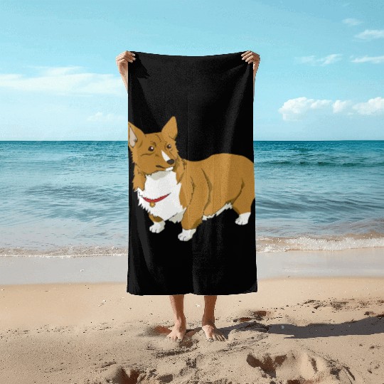 Corgi Ein Dog Beach Towels