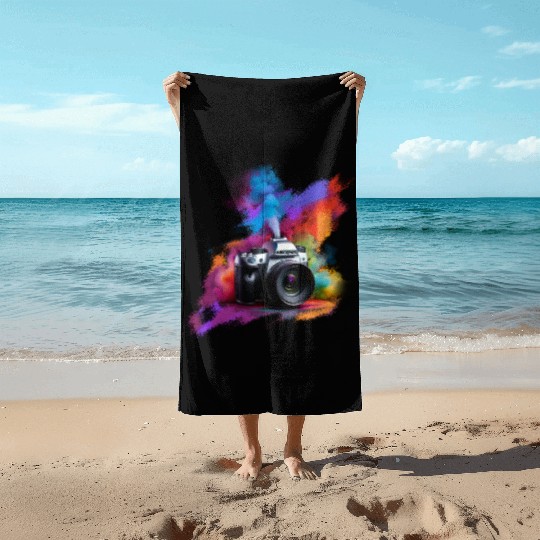 cyberpunk design Beach Towels