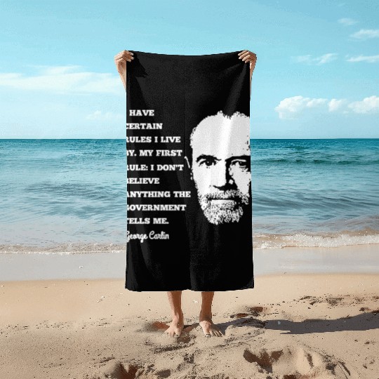 George Carlin Comedy Legend Beach Towels