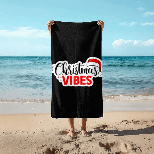 Christmas Vibes Unisex Garment Beach Towels
