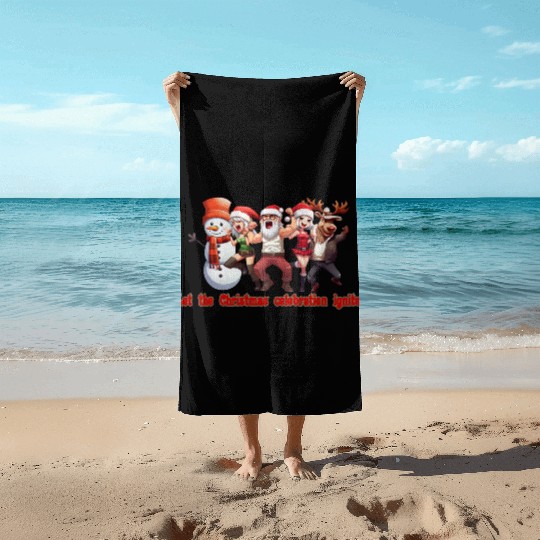 Santa Claus and Friends Beach Towels