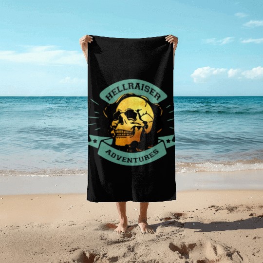 Gilded Skull Hellraiser Adventure Beach Towels