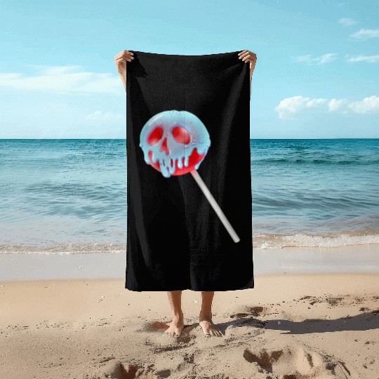 Poison Apple Halloween Candy Lollipop Beach Towels