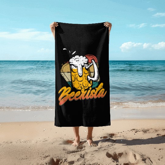 Beerista Homebrew Brewer Craft Beer Beach Towels