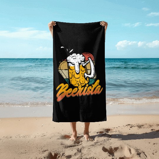 Beerista Homebrew Brewer Craft Beer Beach Towels
