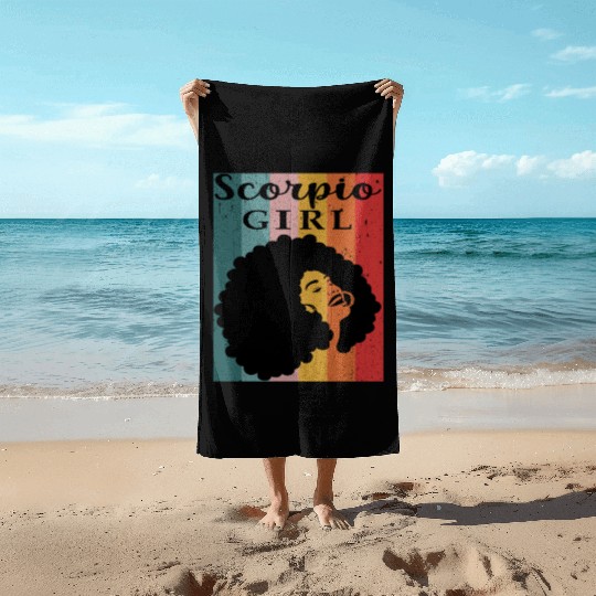 scorpio girl Zodiac Sign Astrology Horoscope Star Beach Towels