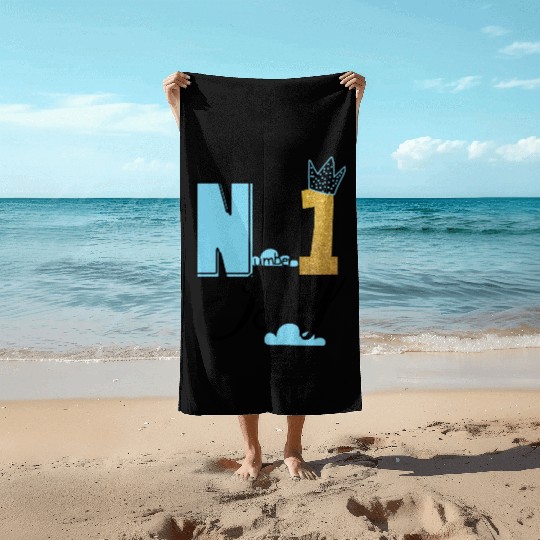 Number One Boy Beach Towels