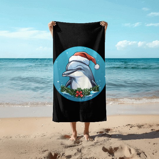 Dolphin Christmas Beach Towels