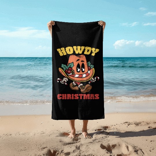 HOWDY CHRISTMAS Beach Towels