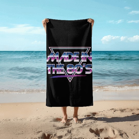 made in the 80s Beach Towels