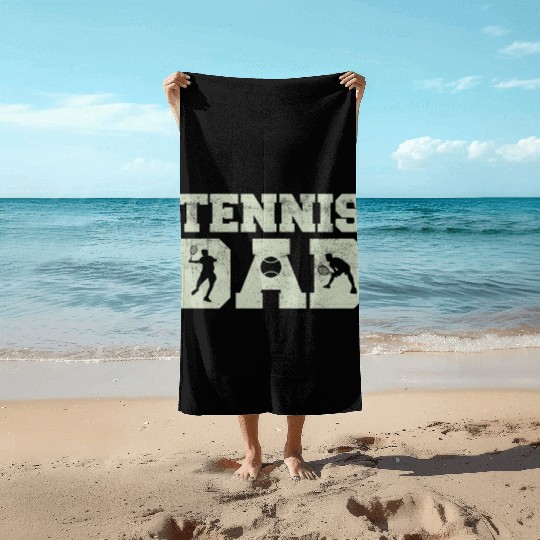 Tennis Dad Like A Regular Dad Only Much Cooler Rac Beach Towels