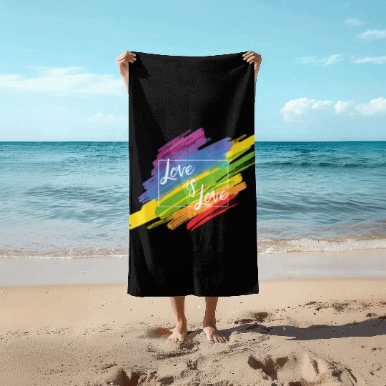 Love Is Love Beach Towels