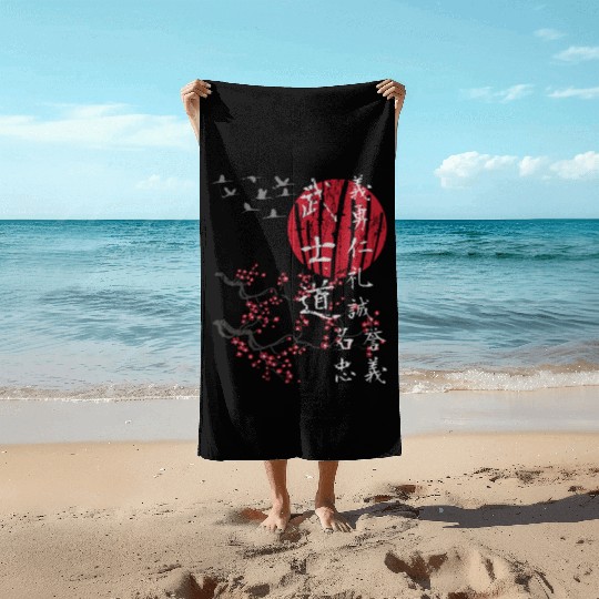 Japan Vintage Japanese Art Streetwear Beach Towels