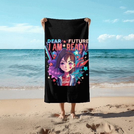 Nye Dear Future I Am Ready Cheers To A New Year Beach Towels
