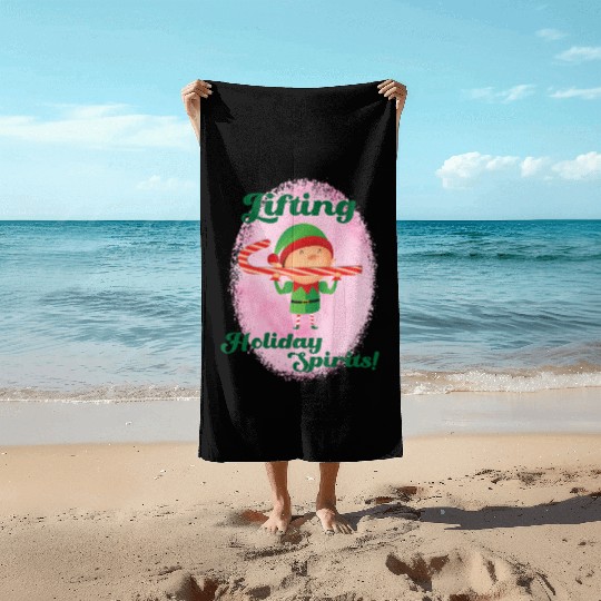 Muscle Elf -Christmas Spirit Workout Beach Towels
