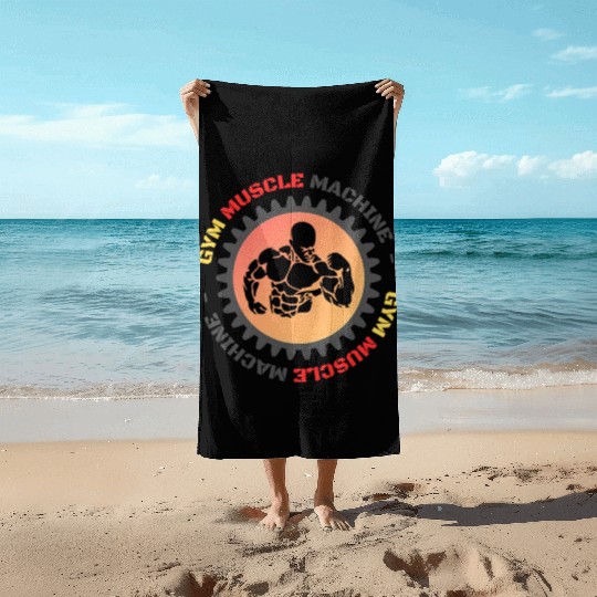 GYM muscle machine Beach Towels