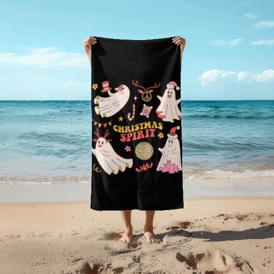 CHRISTMAS SPIRIT Beach Towels
