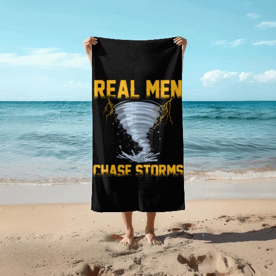 Storm Spotter | Storm Chaser Storm Warnings Gift Beach Towels